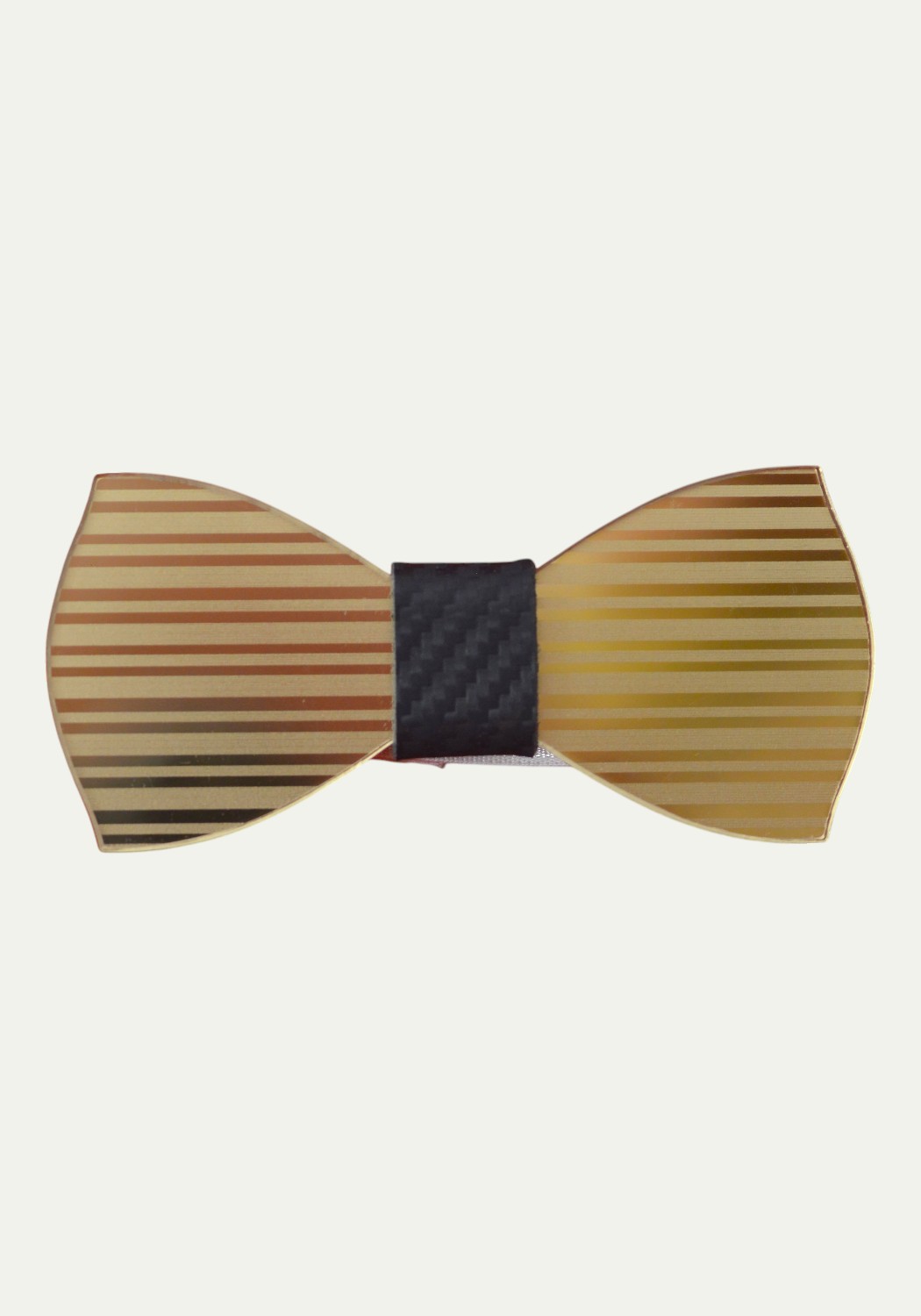 Papillon in plexiglass a righe modello specchiato oro
