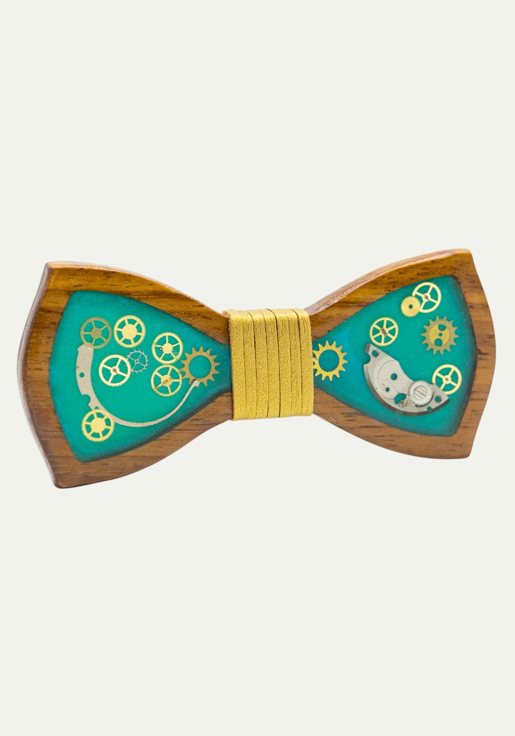 Papillon resinato modello Gears verde acqua